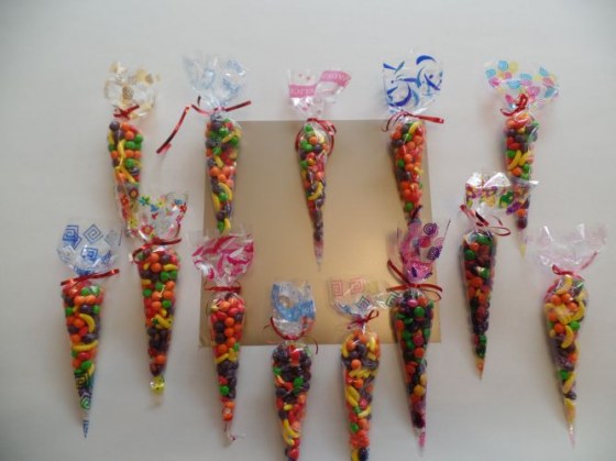 bolsas conicas trasparentes